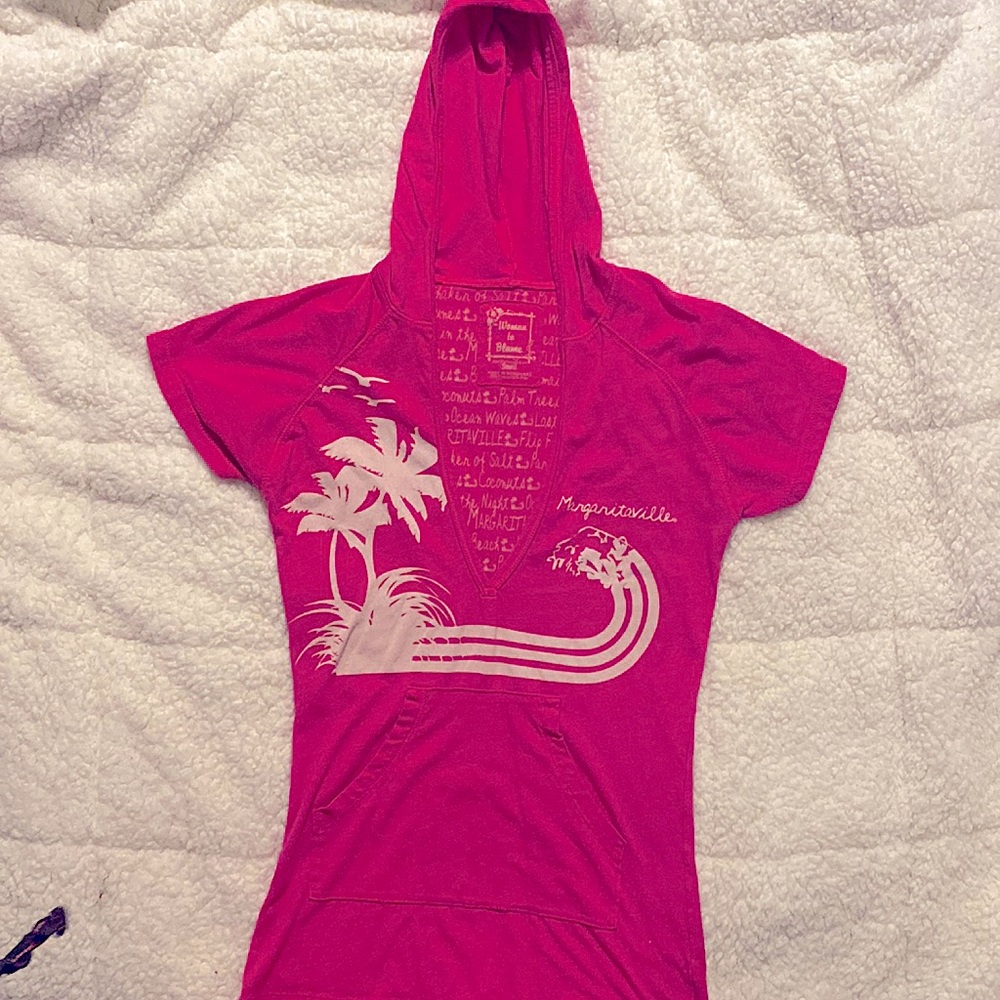 Women to Blame Hot Pink Margaritaville T shirt with Pockets and Hoodie